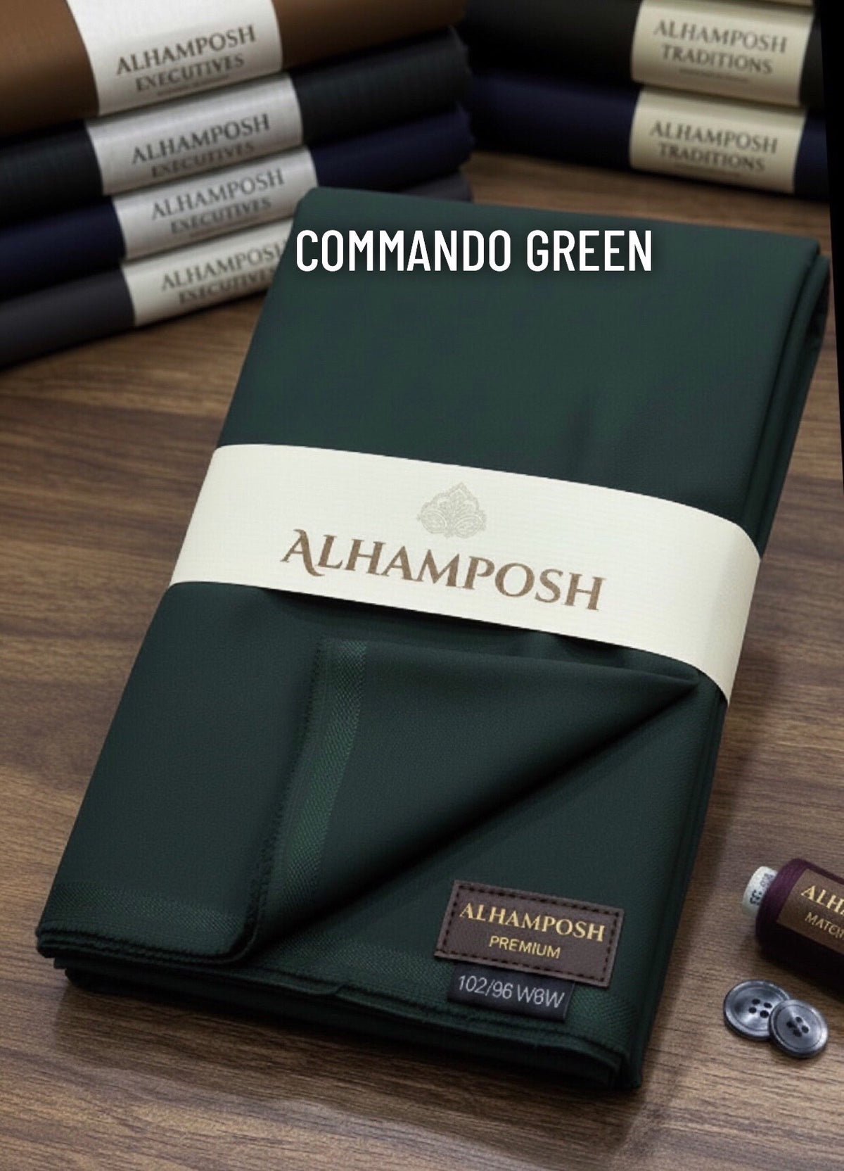 MENS UNSTICHED PREMIUM WASH&WEAR (Commando Green)