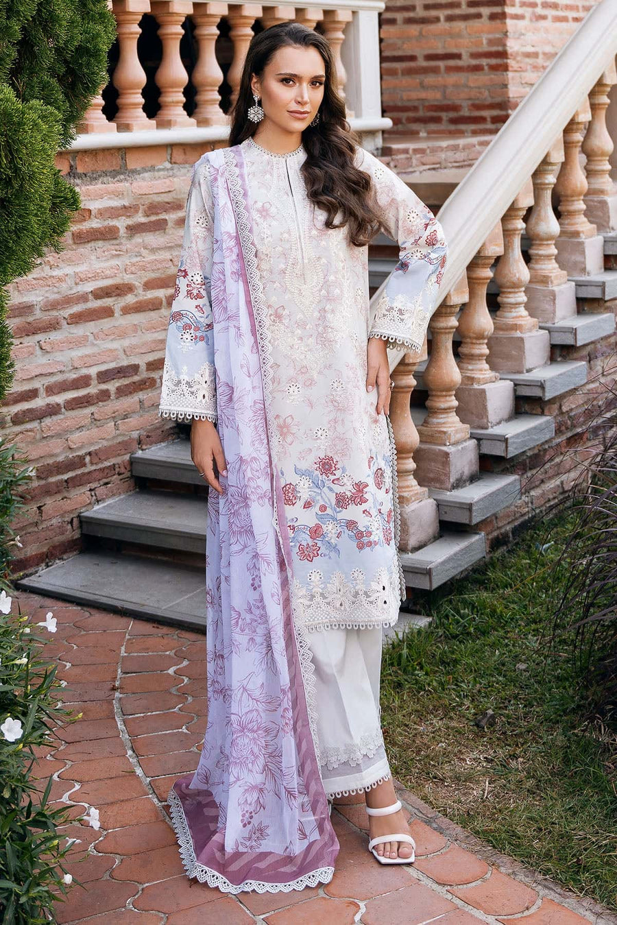 Afrozeh Print Embroidered Lawn SL-5488