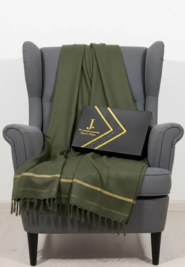 J.MENS SHAWL ARMY GREEN