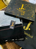 J.MENS WOOL SHAWL WITH GIFT BOX (JET BLACK )