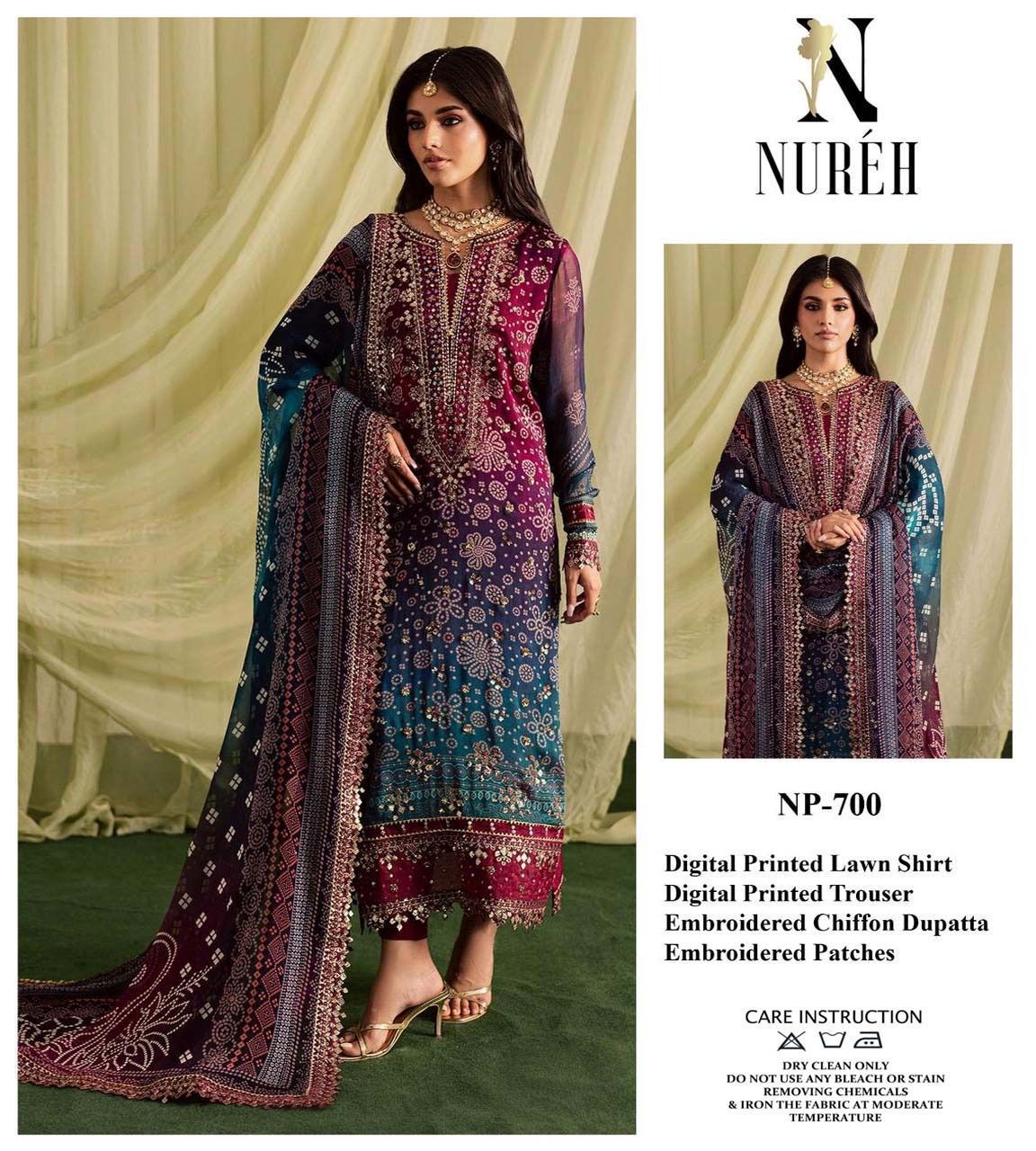NUREH UNSTICHED 3pc LAWN