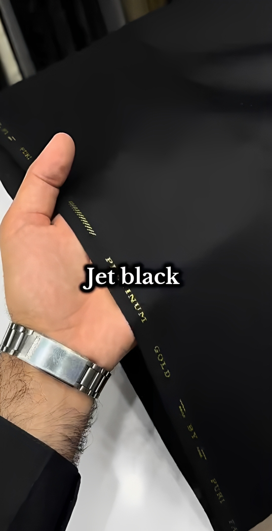 J.Mens SUITE PREMIUM QUALITY WASH&Wear (JET BLACK )