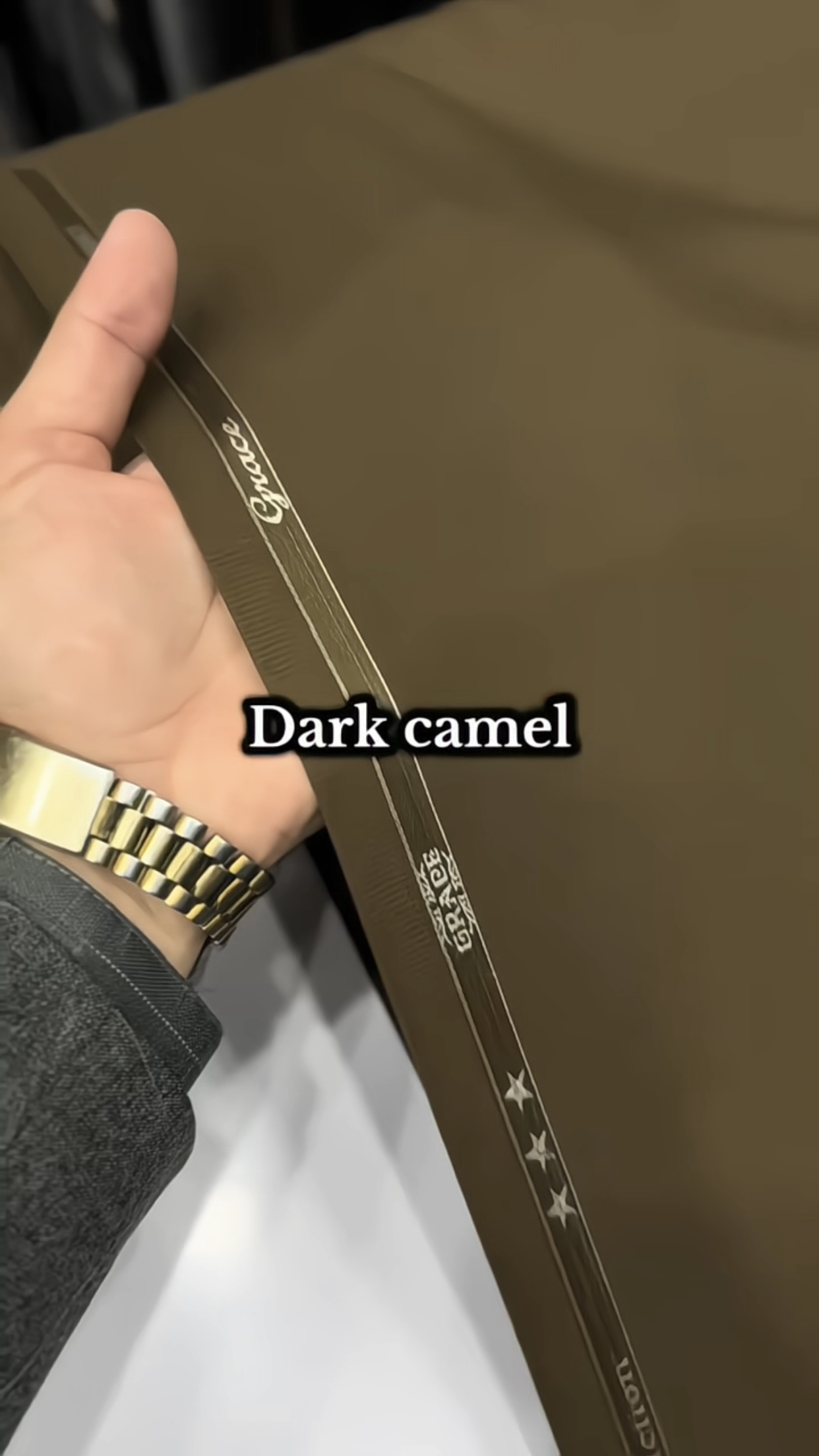 J.MENS PREMIUM QUALITY WASH&WEAR (DARK CAMEL )