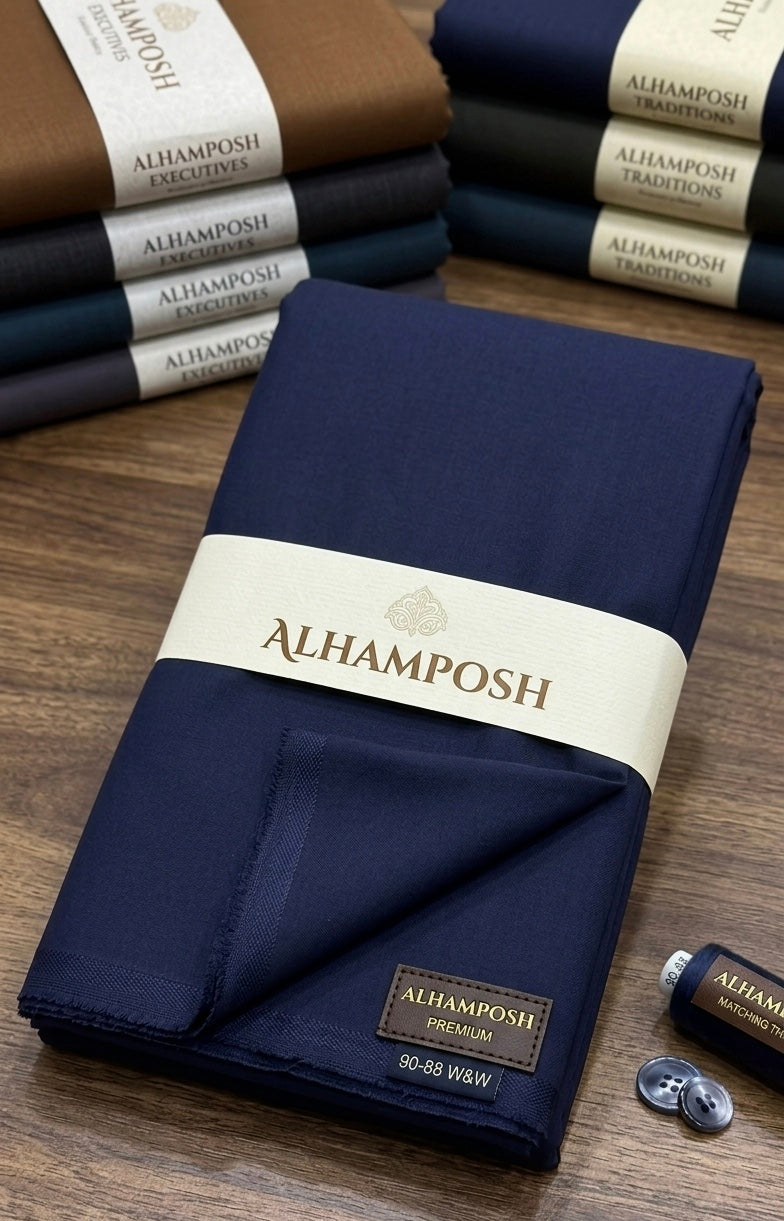 MENS PREMIUM UNSTICHED WASH&WEAR (NAVI BLUE )
