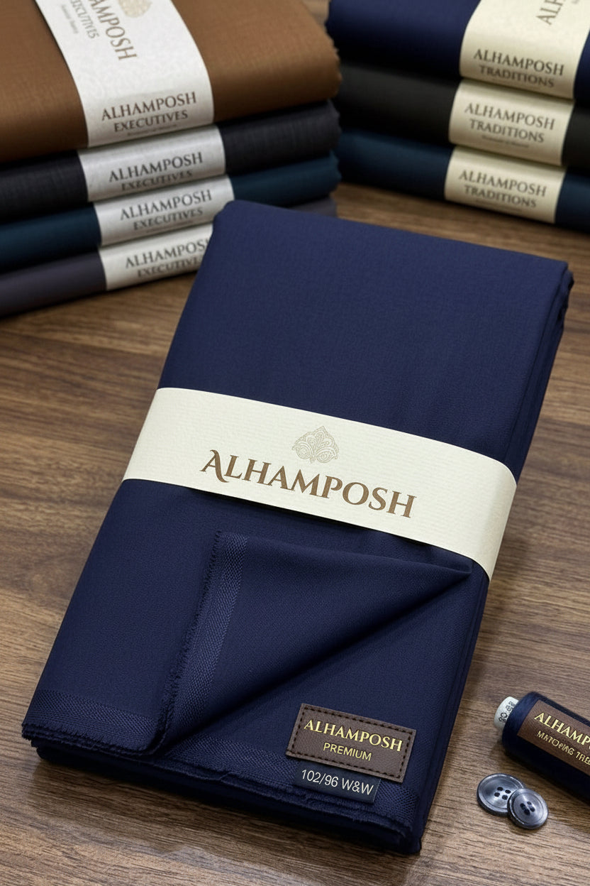 MENS PREMIUM UNSTICHED WASH&WEAR (NAVI BLUE )